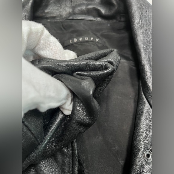 THEORY leather moto jacket - Picture 12 of 15